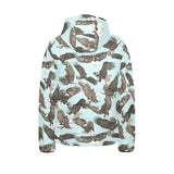 Eagle Pattern Print Design 01 Kids' Boys' Girls' Padded Hooded Jacket