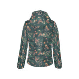 Snake forest pattern Women's Padded Hooded Jacket