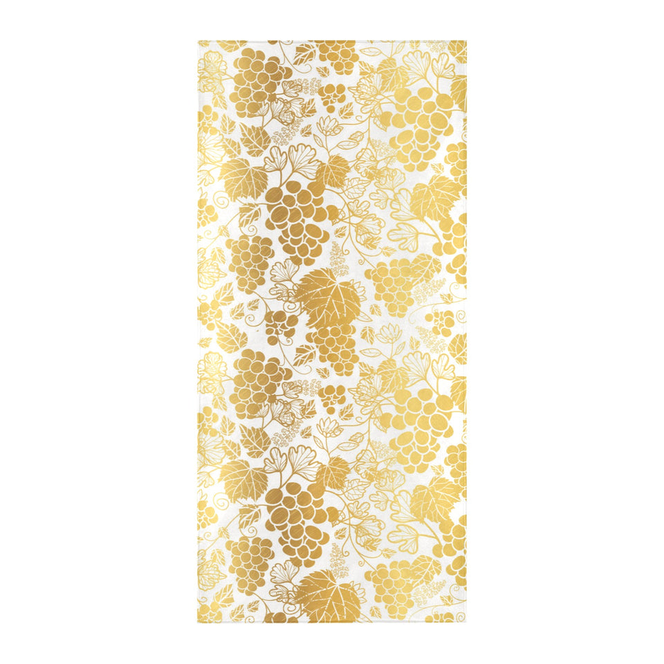 Gold grape pattern Beach Towel