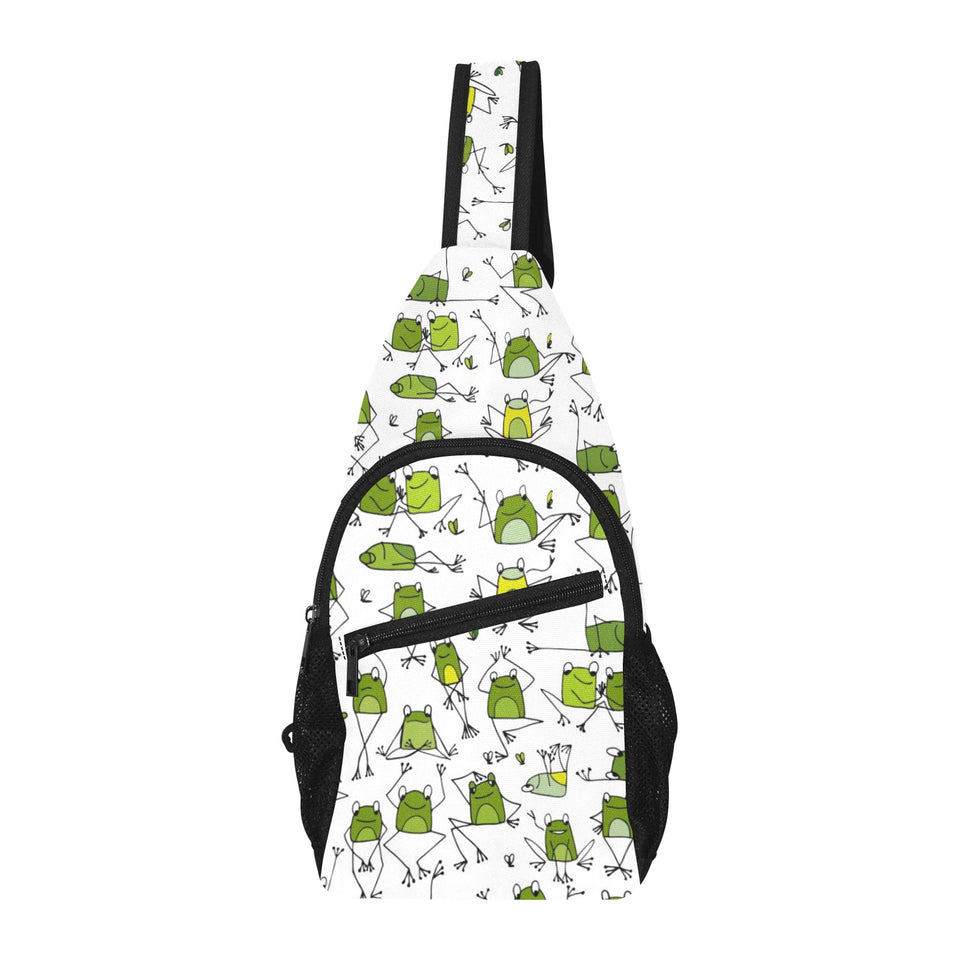 Sketch funny frog pattern All Over Print Chest Bag