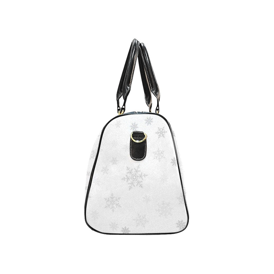Snowflake pattern white background Travel Bag