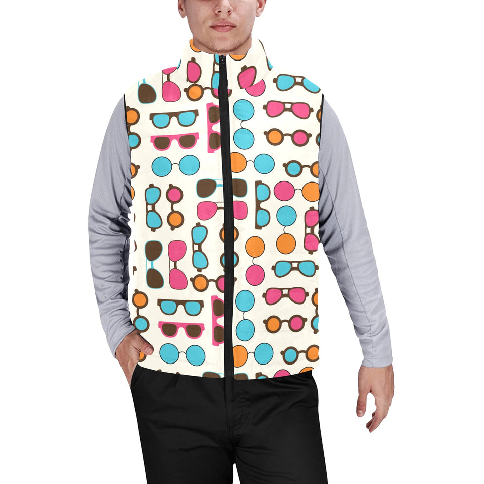 Sun Glasses Pattern Print Design 03 Men's Padded Vest