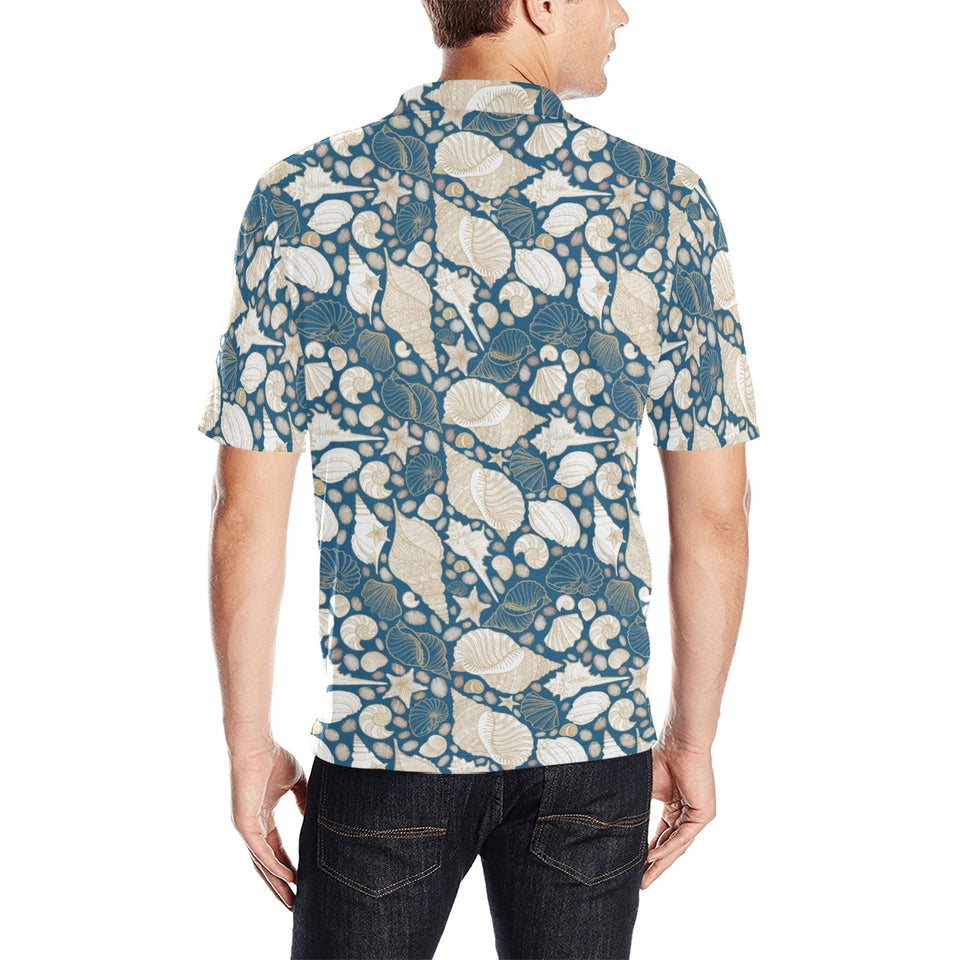 Sea turtle Polynesian Tribal design pattern Men's All Over Print Polo Shirt