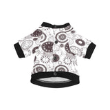 Classic vintage clock pattern All Over Print Pet Dog Round Neck Fuzzy Shirt