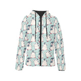 Cute Penguin pattern Women's Padded Hooded Jacket