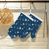 Stingray Pattern Print Design 04 Heat Resistant Oven Mitts