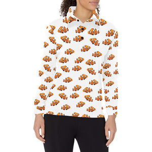 Clown Fish Pattern Print Design 03 Women's Long Sleeve Polo Shirt