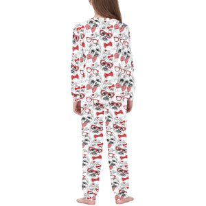 Yorkshire Terrier Pattern Print Design 04 Kids' Boys' Girls' All Over Print Pajama Set