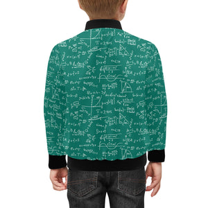 Math Pattern Print Design 01 Kids' Boys' Girls' Bomber Jacket
