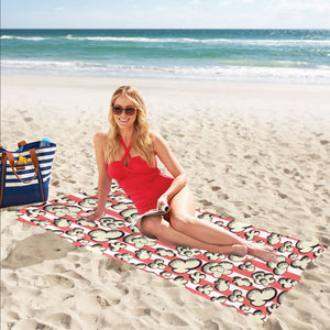 Popcorn Pattern Print Design 05 Beach Towel