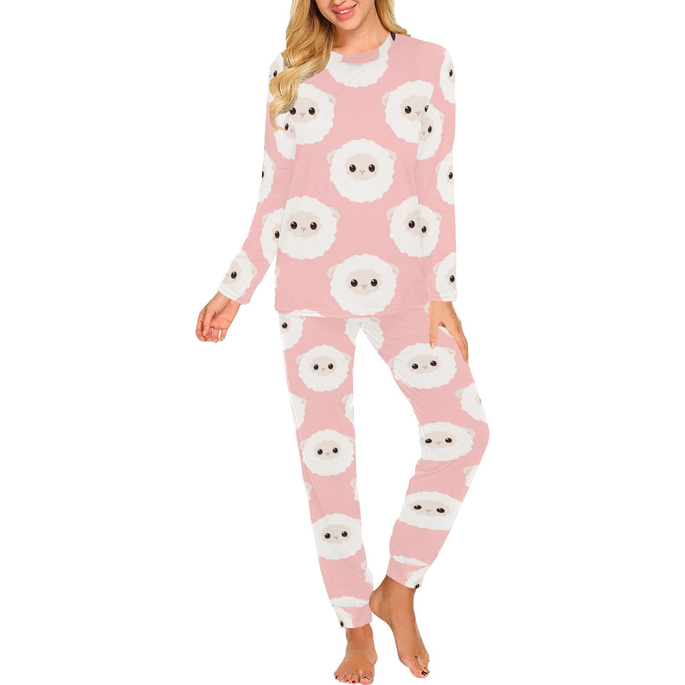 Cute sheep pattern Women's All Over Print Pajama Set