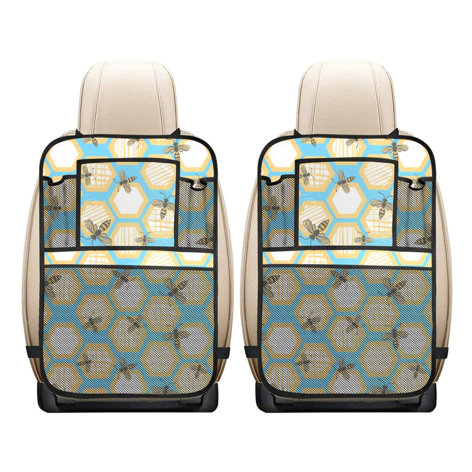 Bee honeycomb pattern Car Seat Back Organizer