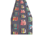 Camper Van Pattern Print Design 02 Table Runner