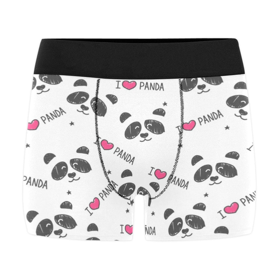 Hand Drawn faces of pandas pattern Men's All Over Print Boxer Briefs Men's Underwear