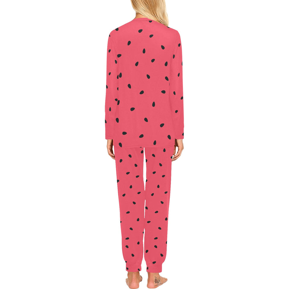watermelon texture background Women's All Over Print Pajama Set