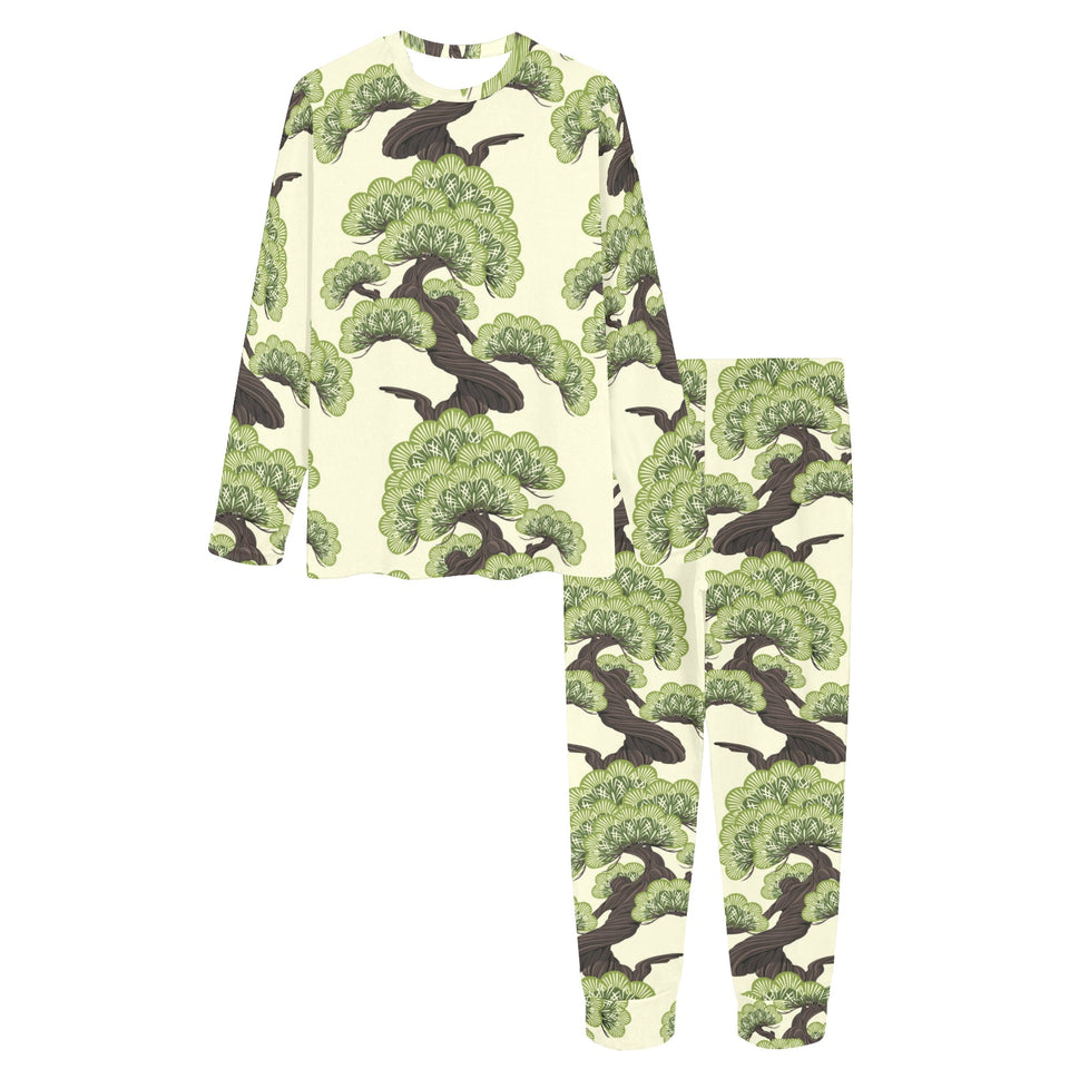 Bonsai pattern Women's All Over Print Pajama Set