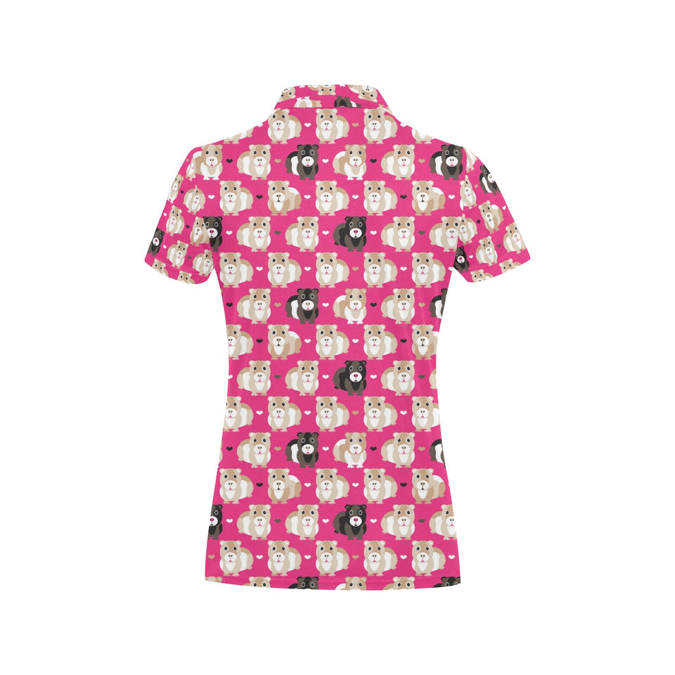 Guinea Pig Pattern Print Design 01 Women's All Over Print Polo Shirt
