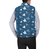 Stingray Pattern Print Design 04 Men's Padded Vest