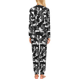 Crow illustration pattern Women's All Over Print Pajama Set