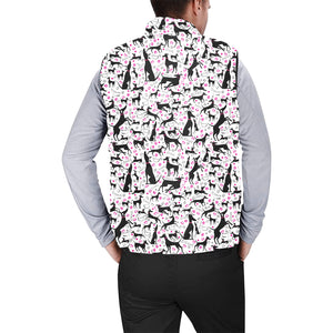 Greyhound Pattern Print Design 02 Men's Padded Vest
