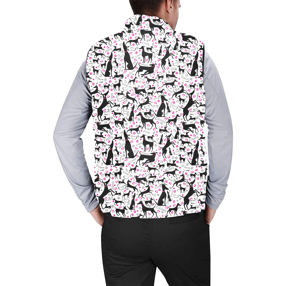 Greyhound Pattern Print Design 02 Men's Padded Vest