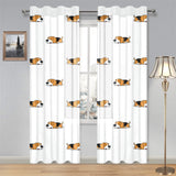 Cute beagle dog sleeping pattern Gauze Curtain