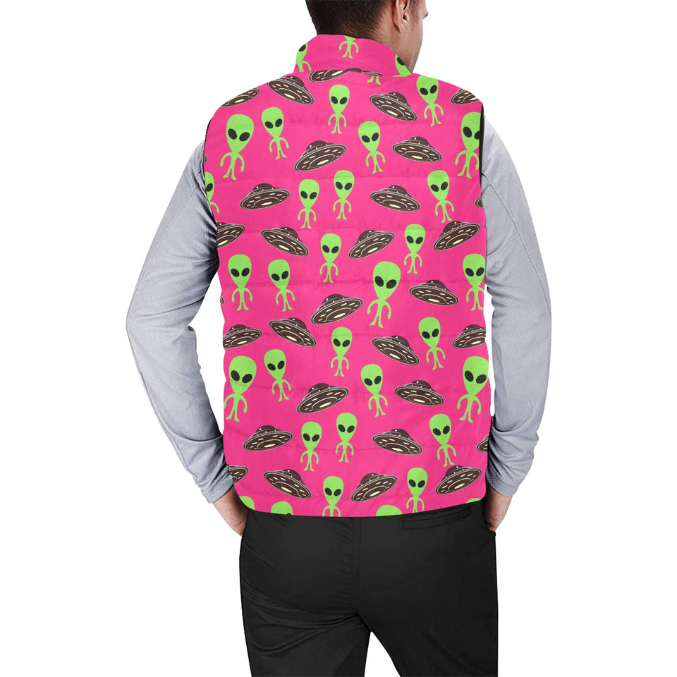 Alien Pattern Print Design 03 Men's Padded Vest
