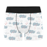 cute rhino heart pattern Men's All Over Print Boxer Briefs Men's Underwear