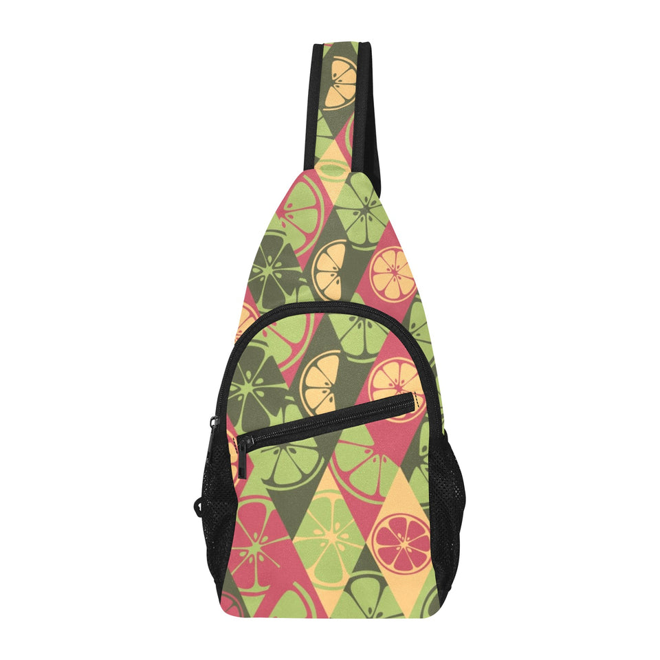 Cool Geometric lime pattern All Over Print Chest Bag