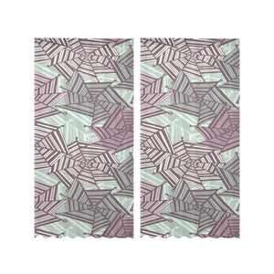 Spider web cobweb design color pattern Gauze Curtain