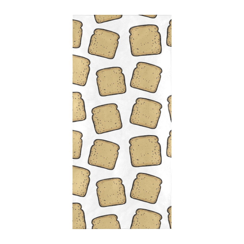Bread Toast Pattern Print Design 03 Beach Towel