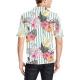 Colorful orchid flower pattern Men's All Over Print Polo Shirt