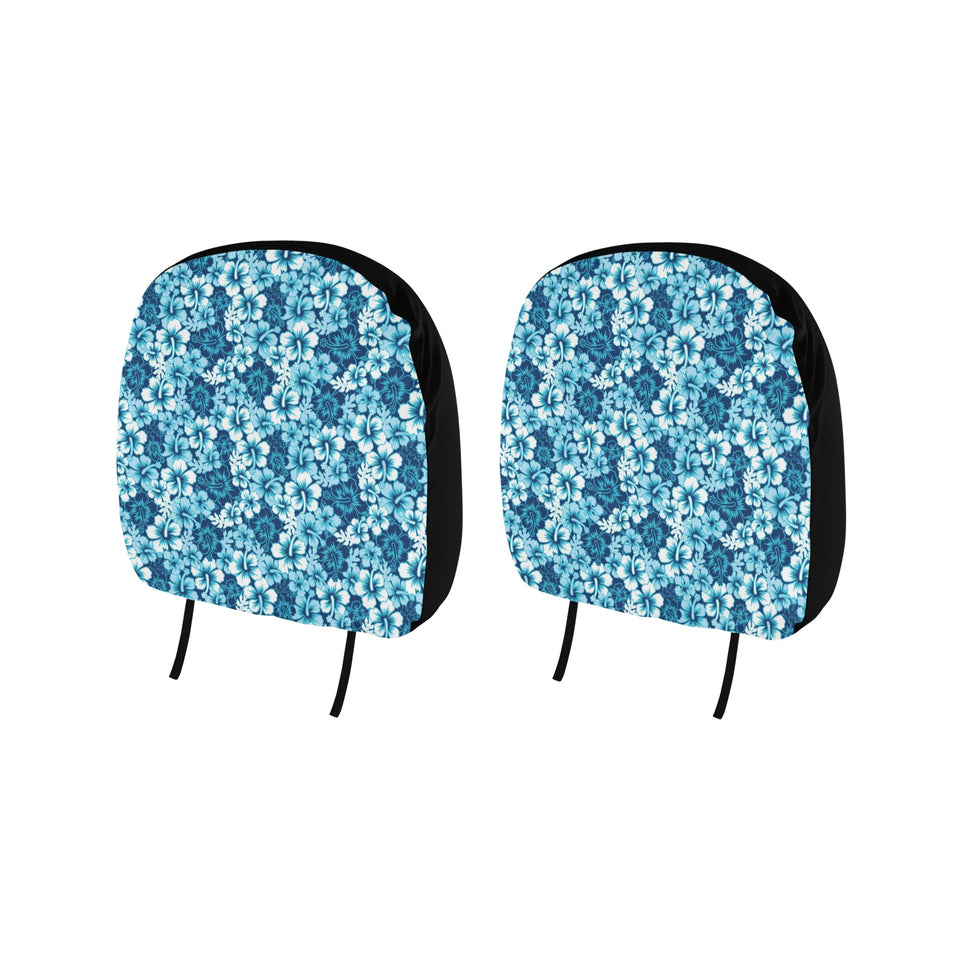 Hibiscus Pattern Print Design 03 Car Headrest Cover