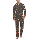 Coffee bean leave pattern Men's Long Pajama Set