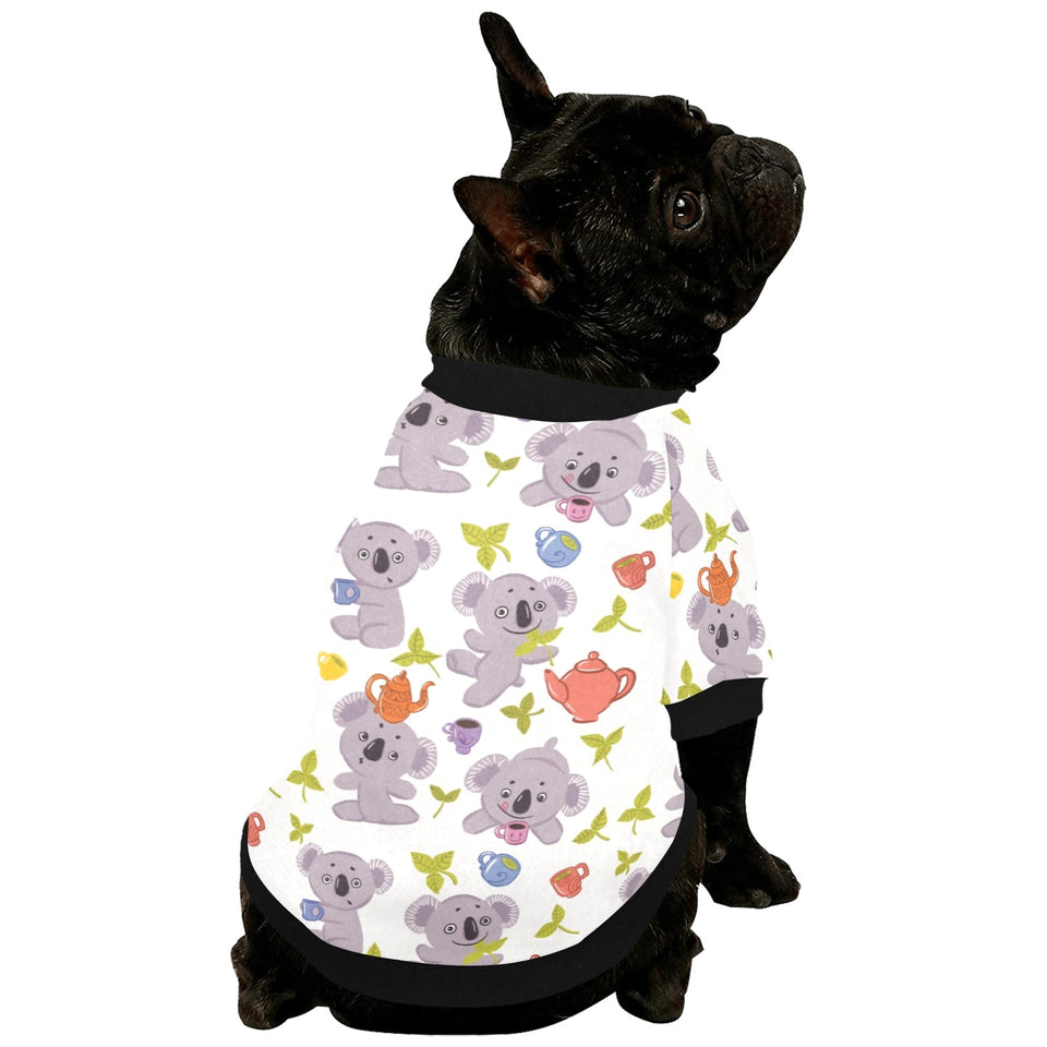 Cute koalas teapots tea All Over Print Pet Dog Round Neck Fuzzy Shirt