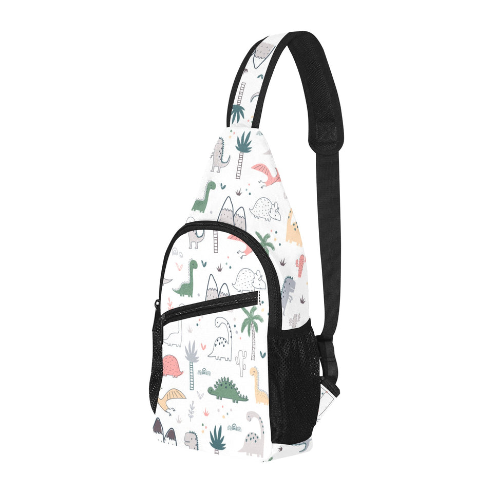 Cute cartoon dinosaurs tree pattern All Over Print Chest Bag