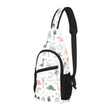 Cute cartoon dinosaurs tree pattern All Over Print Chest Bag
