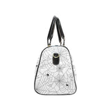 Spider web cobweb pattern white background Travel Bag