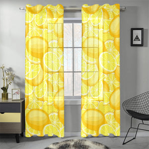 lemon pattern Gauze Curtain