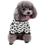 Cow skin pattern All Over Print Pet Dog Round Neck Fuzzy Shirt