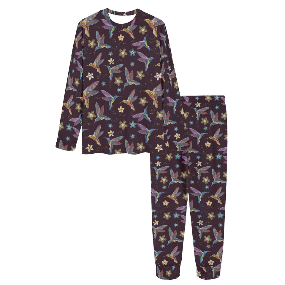 Hummingbird Pattern Print Design 04 Women's All Over Print Pajama Set