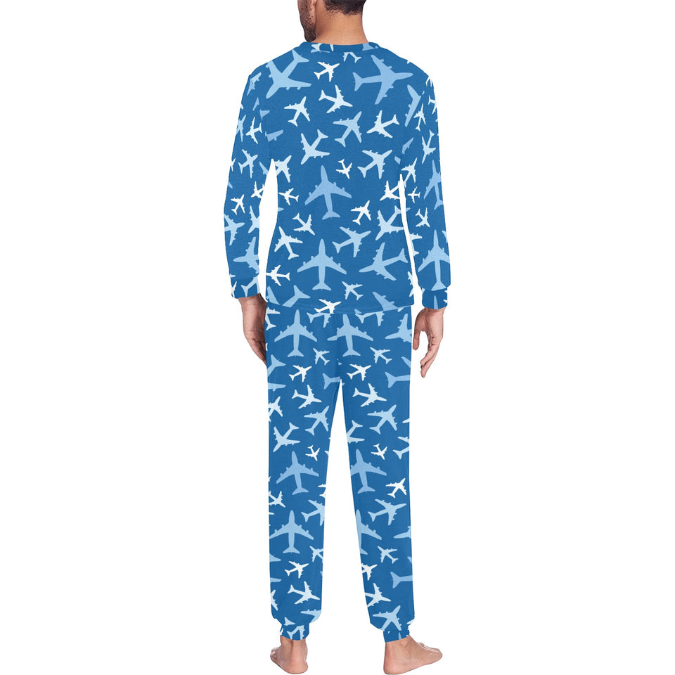 Airplane pattern in the sky Men's All Over Print Pajama