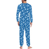 Airplane pattern in the sky Men's All Over Print Pajama