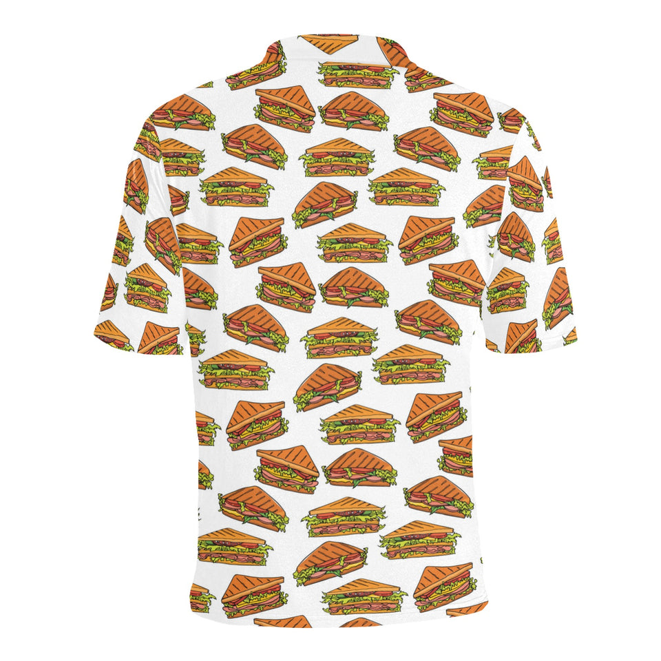 Sandwich Pattern Print Design 02 Men's All Over Print Polo Shirt