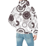 Classic vintage clock pattern Men's Padded Hooded Jacket