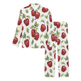 Red apples pattern Men's Long Pajama Set