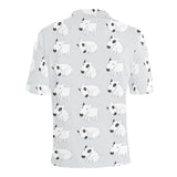Bull Terrier Pattern Print Design 01 Men's All Over Print Polo Shirt