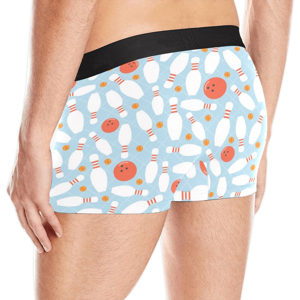 Bowling ball bowling pins blue blackground Men's All Over Print Boxer Briefs Men's Underwear