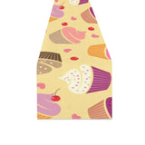 cake cupcake heart cherry pattern Table Runner