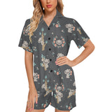 Cute koala pattern Women's V-Neck Short Pajama Set
